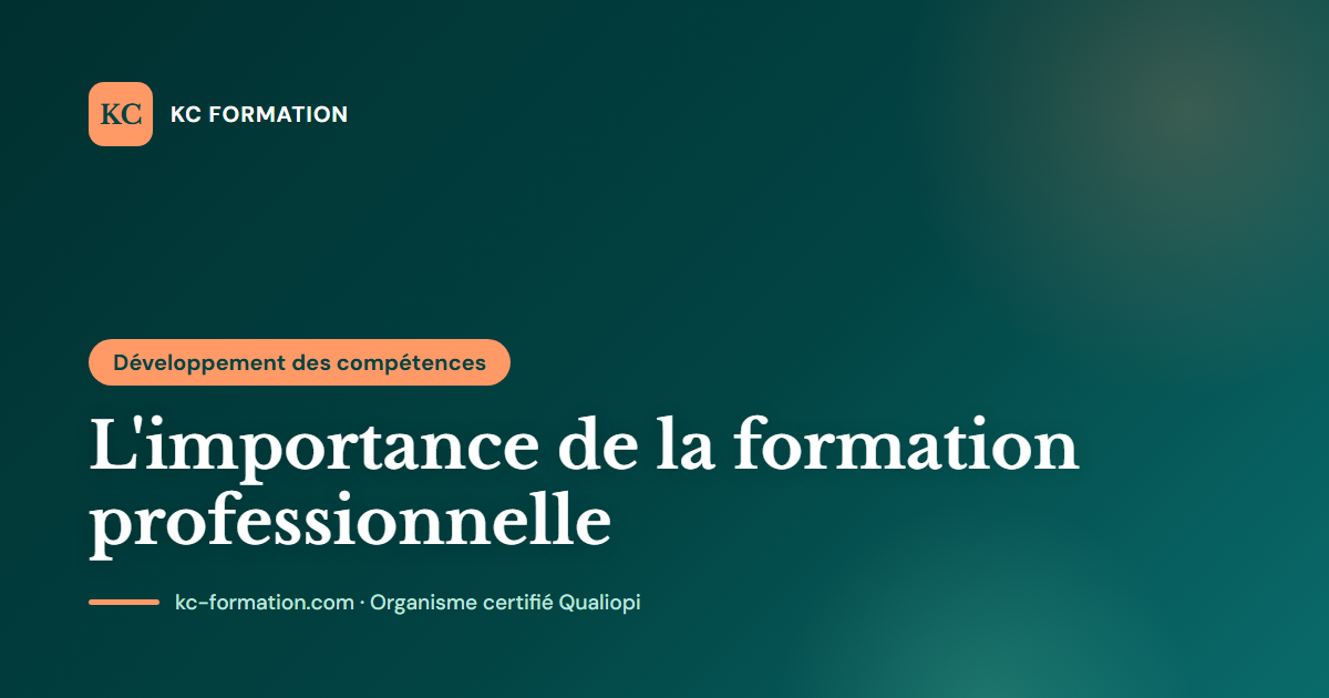 L'importance de la formation professionnelle